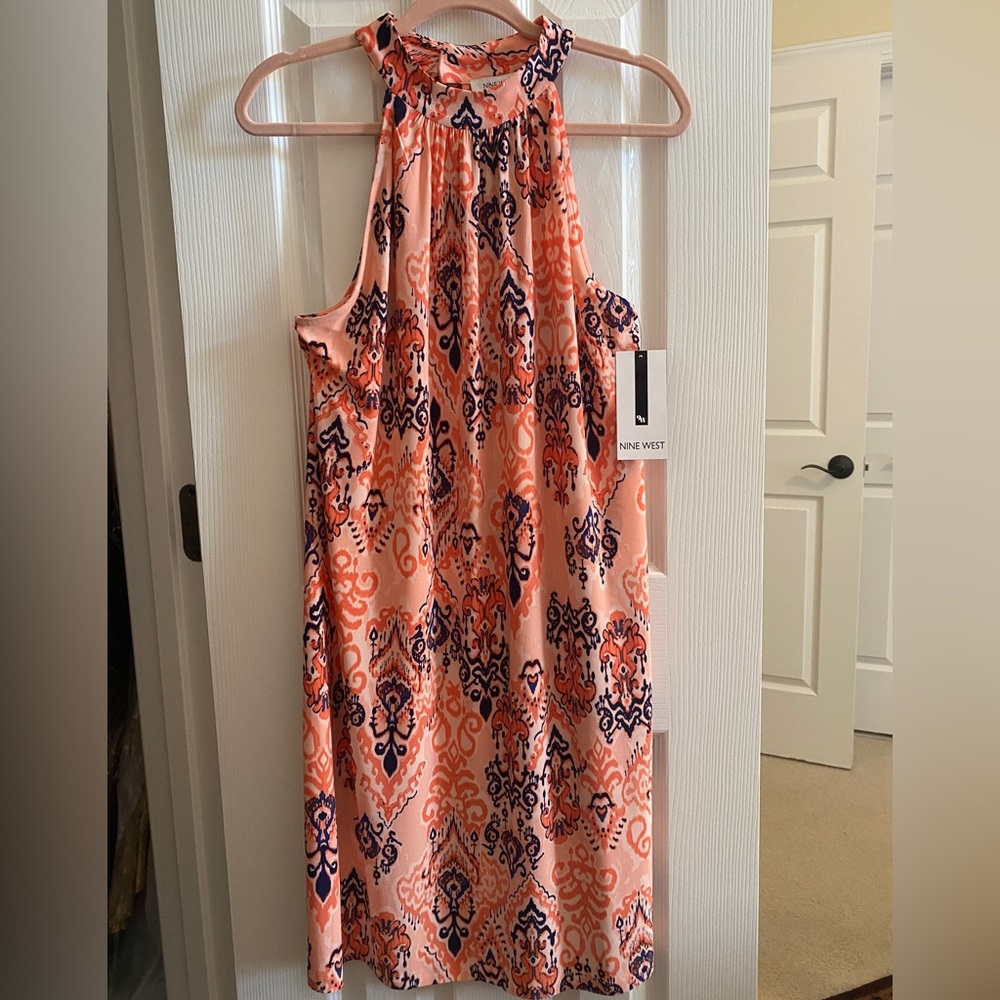 Nine West - Jackie-halter Neckline Trapeze Dress